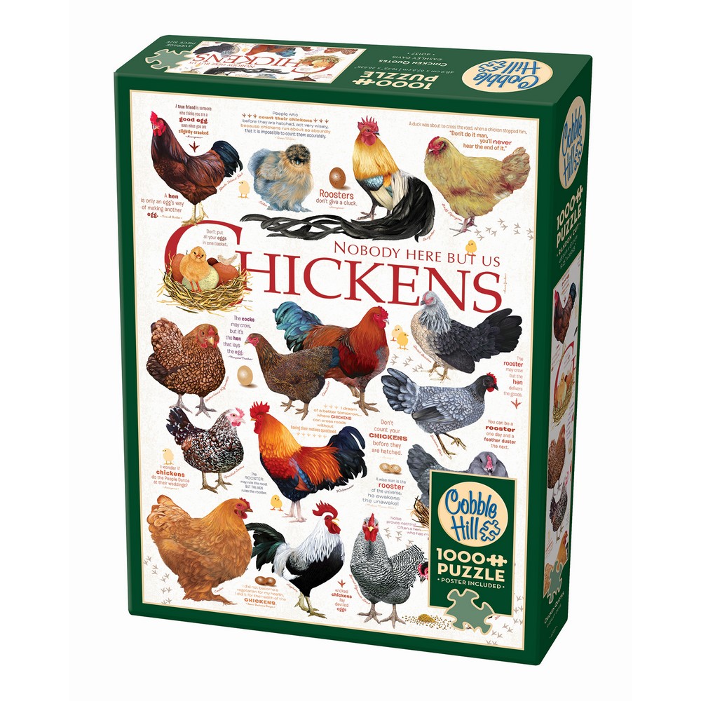 Cobble Hill Chicken Quotes 1000 Piece Puzzle