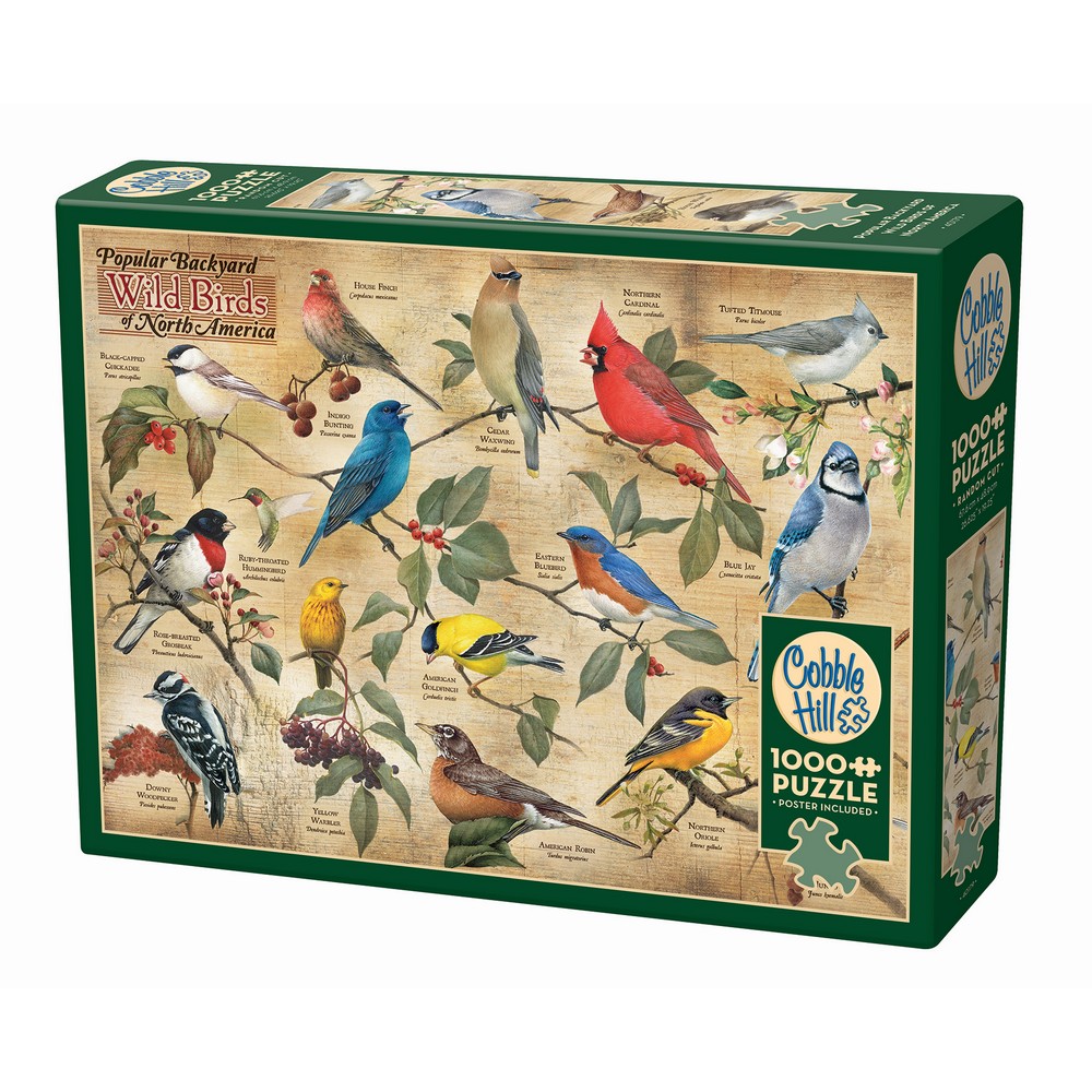 Cobble Hill Popular Backyard Birds 1000 Piece Puzzle