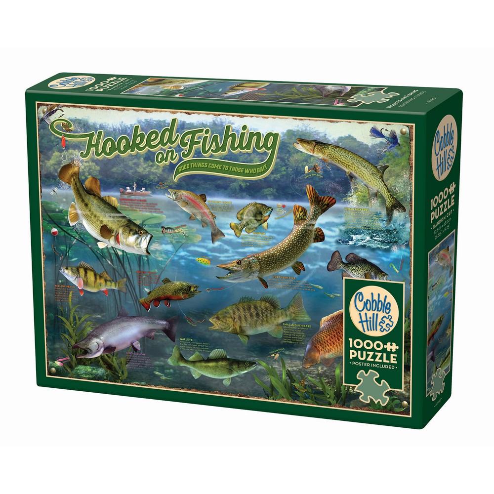 Cobble Hill Hooked on Fishing 1000 Piece Puzzle