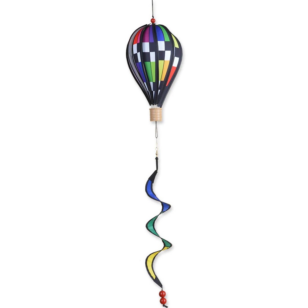 Hot Air Balloon Checkered Rainbow Small