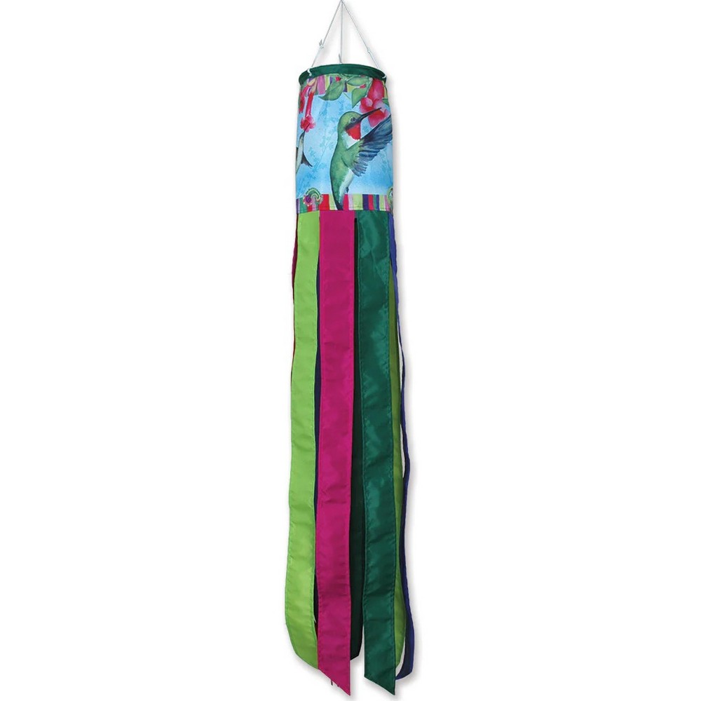 Hummingbirds with Paisley Windsock