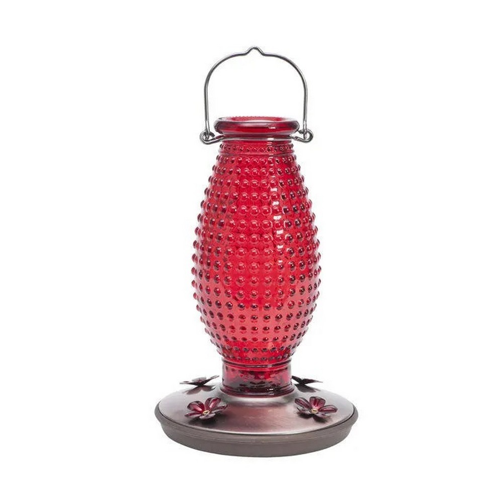 Red Hobnail Hummingbird Feeder