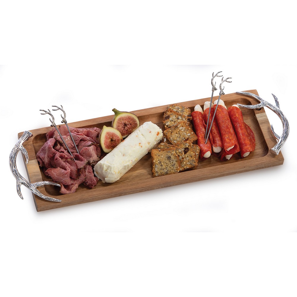 Acacia Foodie Bite Tray Antlers
