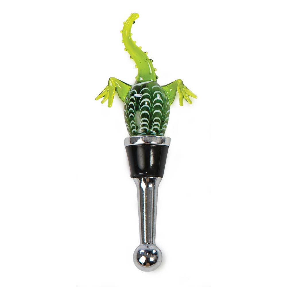 Glass Bottle Stopper Alligator