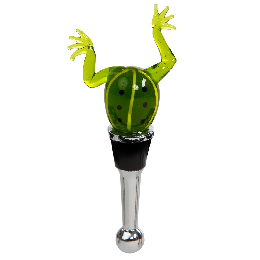 Glass Bottle Stopper Frog
