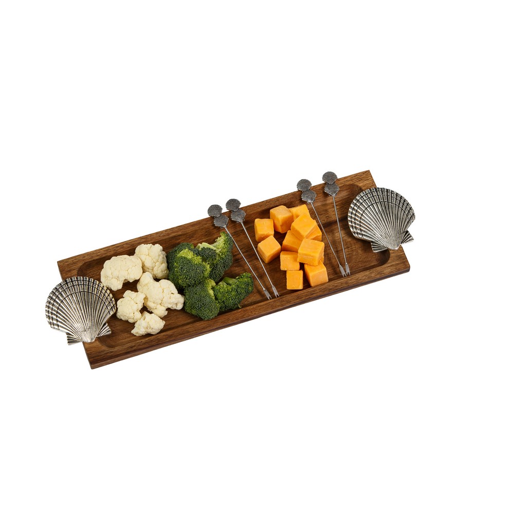 Acacia Foodie Bite Tray Sea Shells