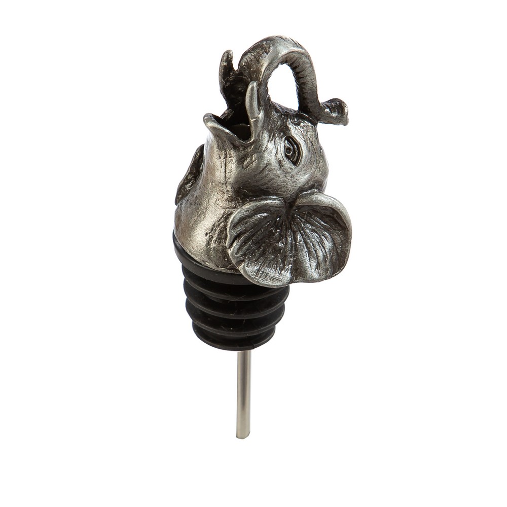 Steel Wine and Bottle Pourer Elephant