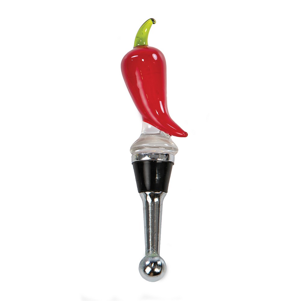 Glass Bottle Stopper Chili Pepper