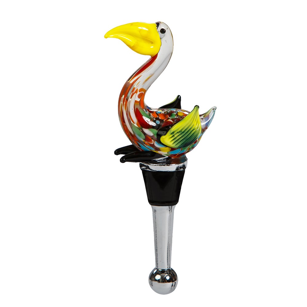 Glass Bottle Stopper Pelican