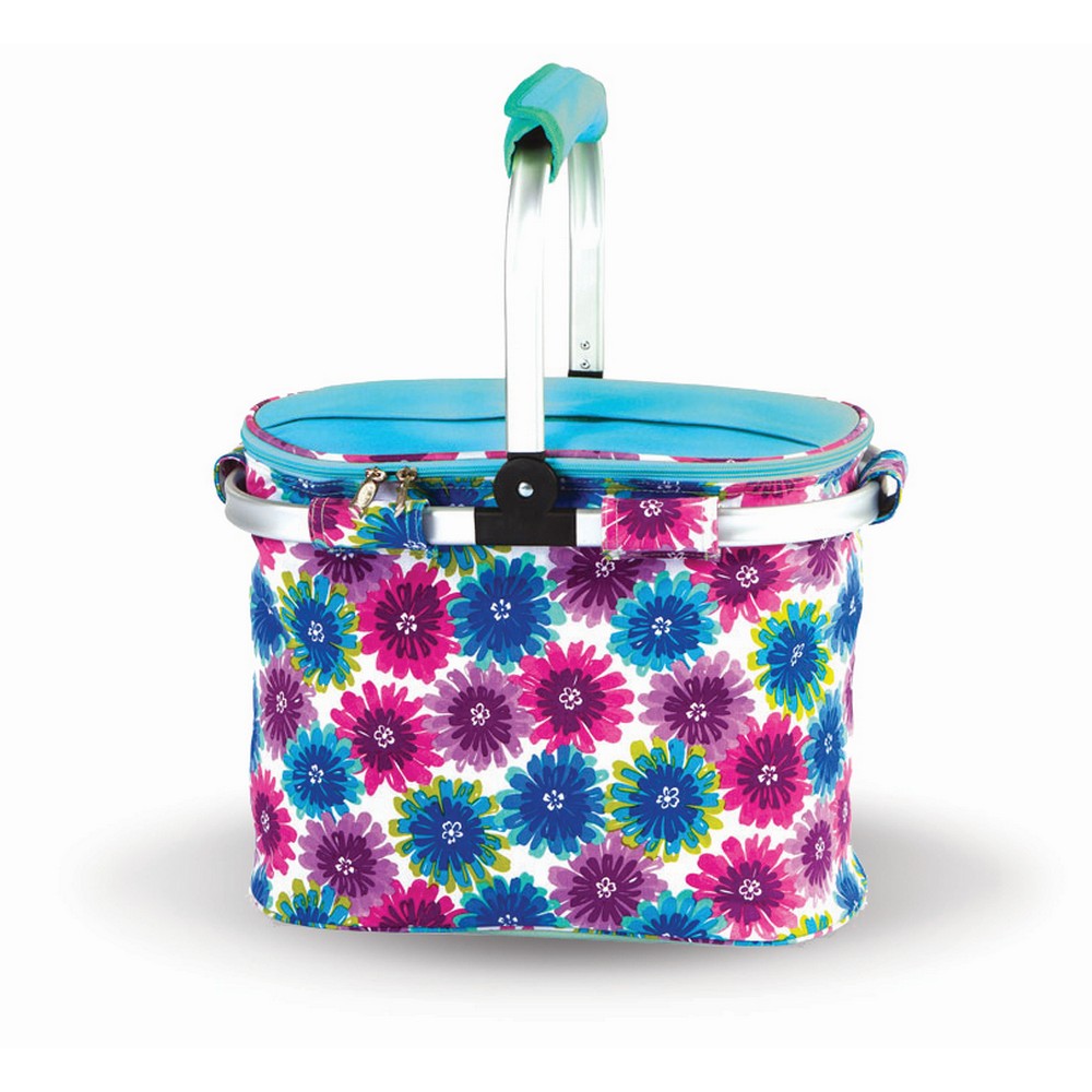 Shelby Collapsible Market Tote Blue Blossom