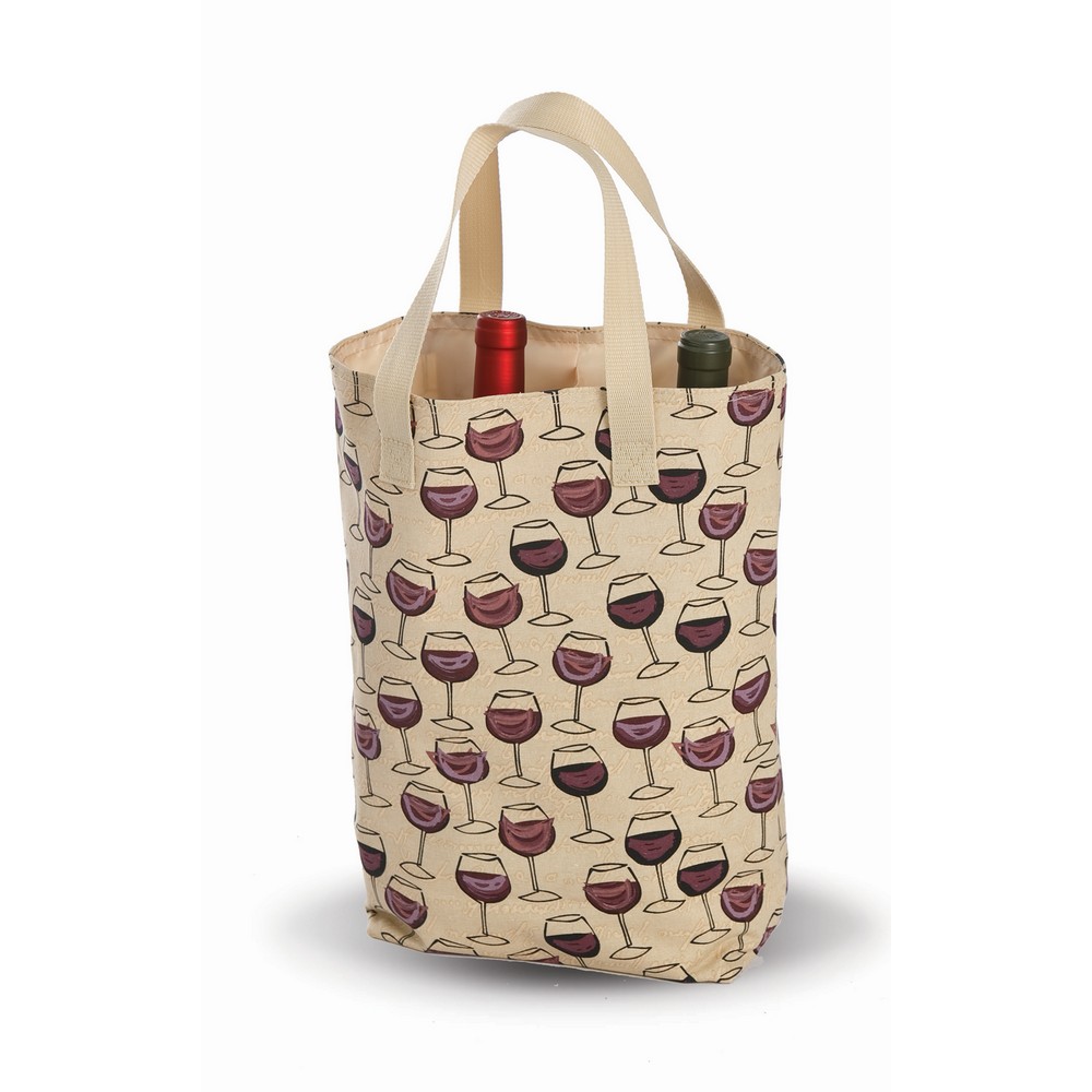 Wine Glass Double Bottle Bag