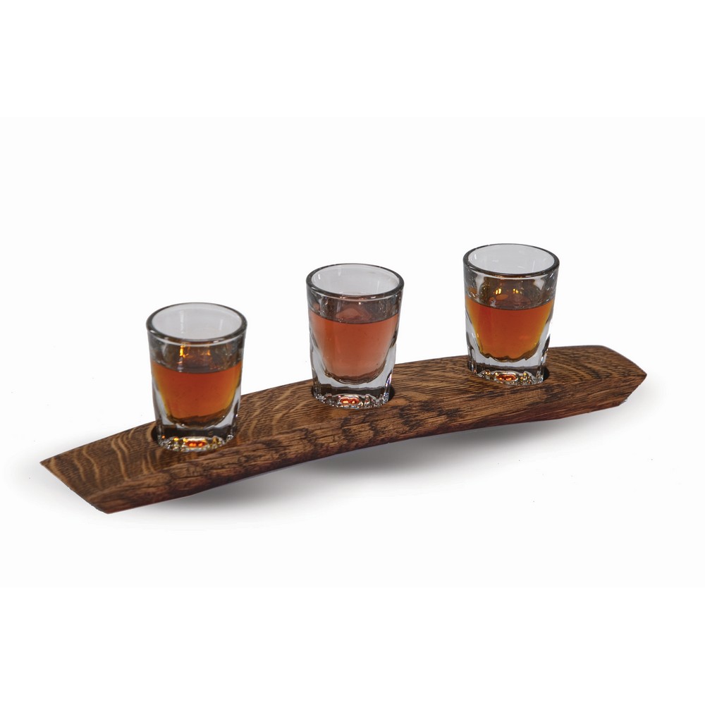 American Made Whiskey and Scotch Flight Walnut