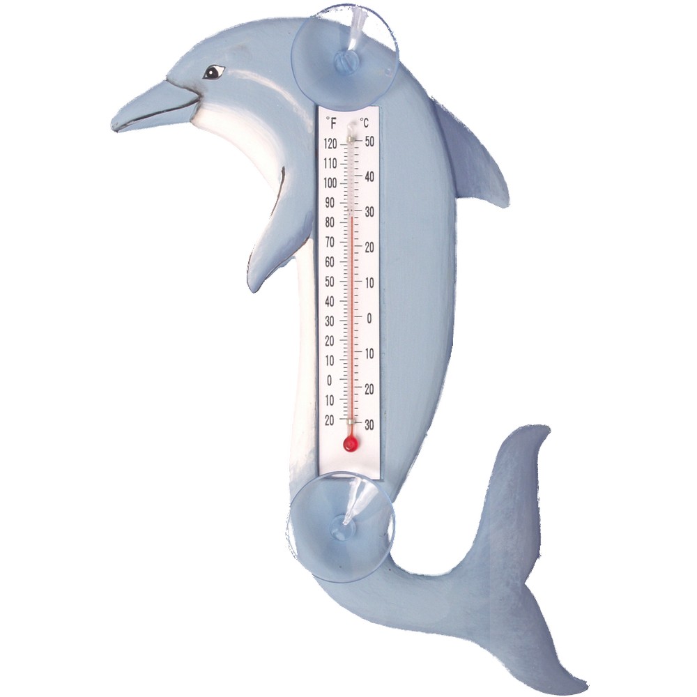 Leaping Dolphin Small Window Thermometer