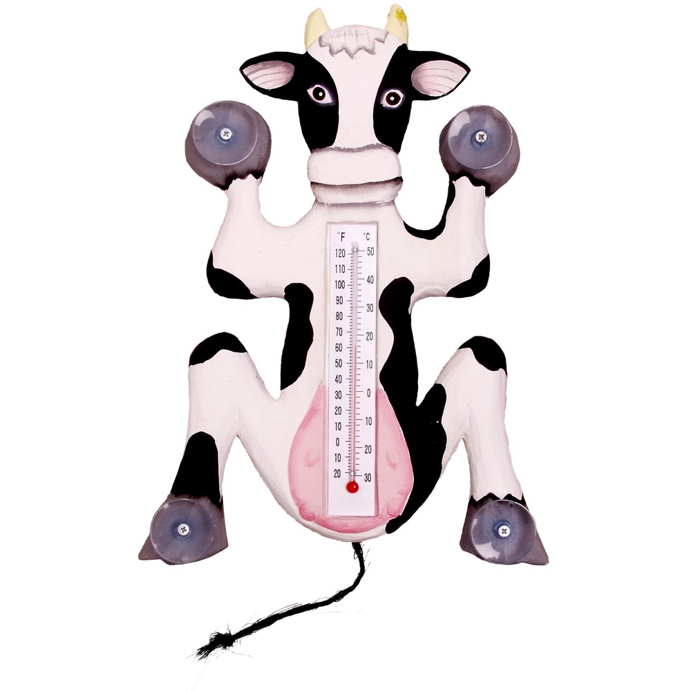 Climbing Cow Small Window Thermometer