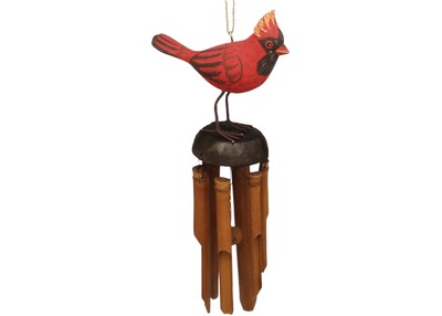 Cardinal Bamboo Wind Chime