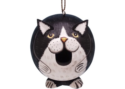 Black & White Cat Gord-O Bird House