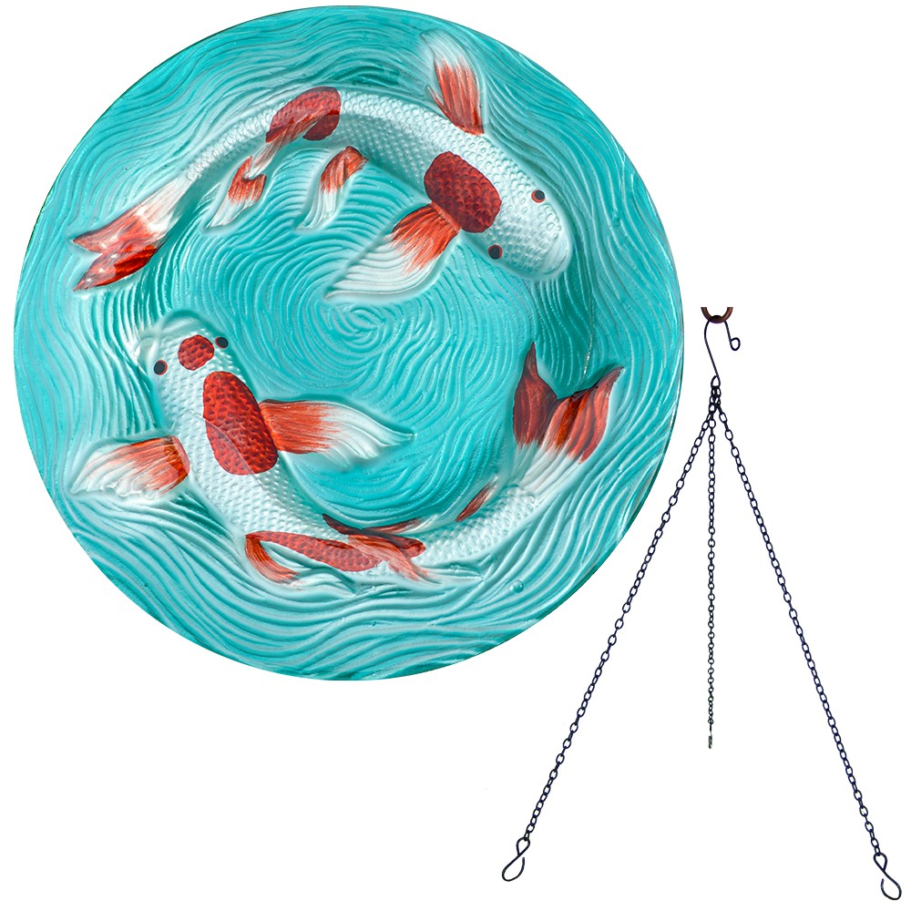 Koi Pond Hanging Bird Bath