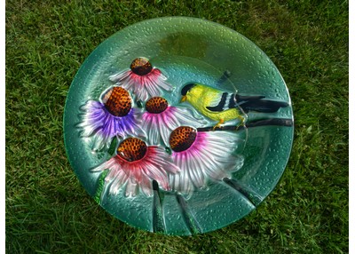 Goldfinch Bird Bath with Stand