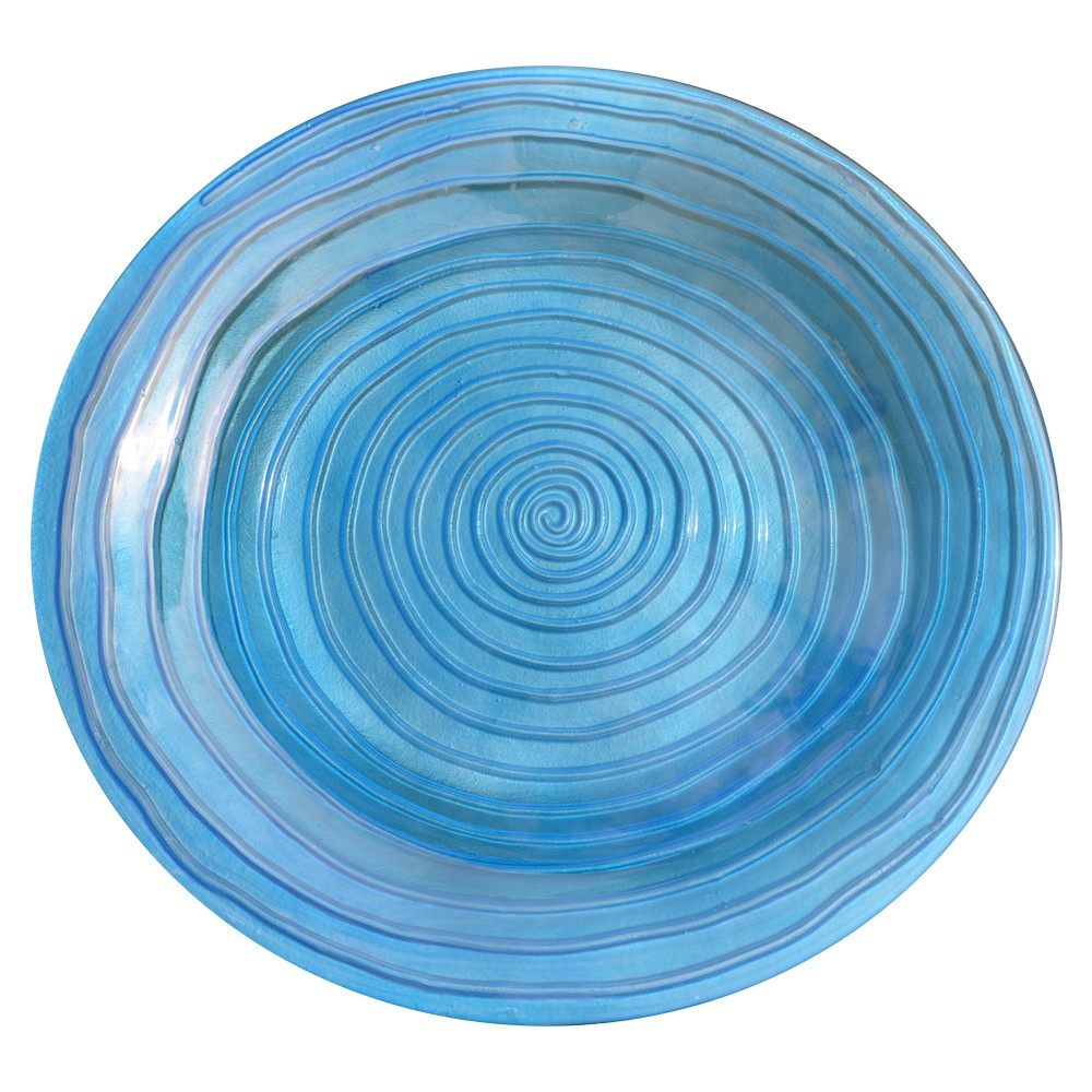 Blue Swirls Bird Bath