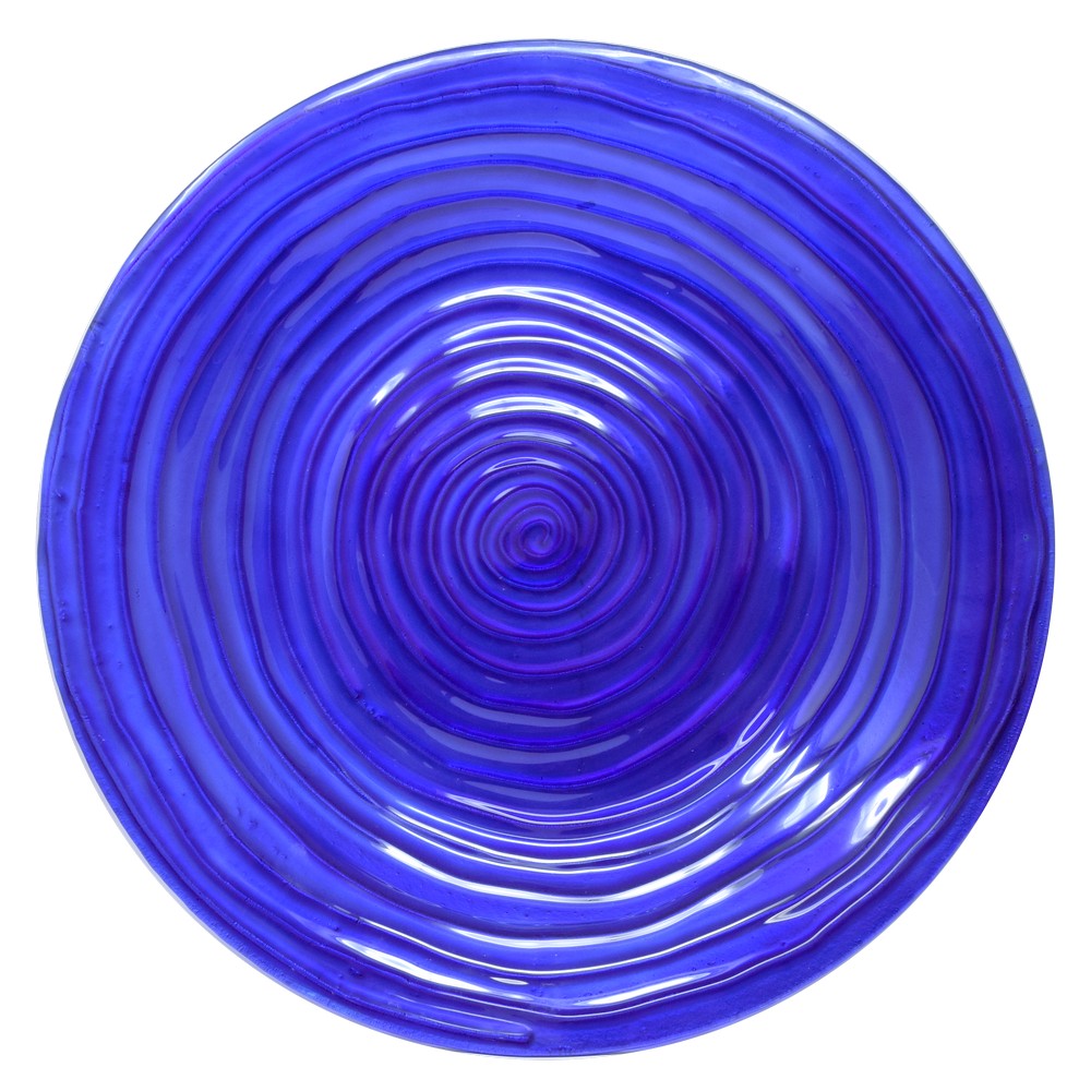 Cobalt Swirls Bird Bath