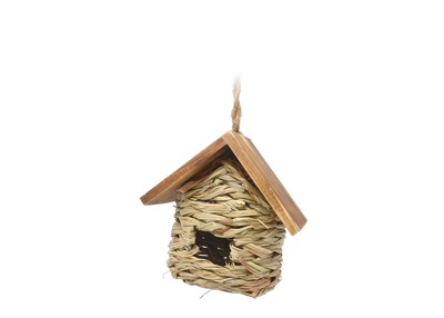 Hanging Grass Roosting Pocket with Roof