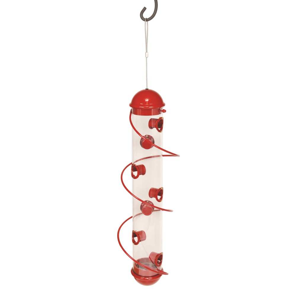 17in. Red Spiral Sunflower Feeder