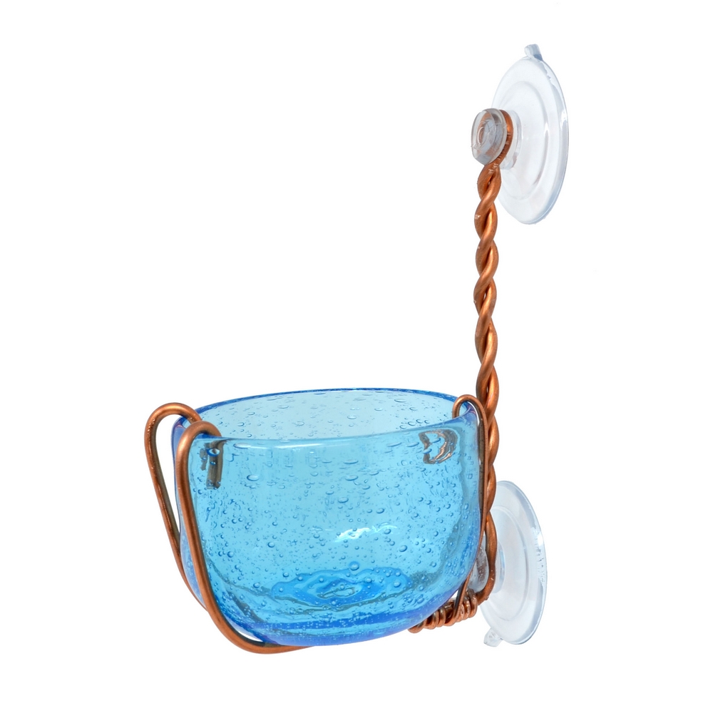 Copper Bluebird Mealworm Window Feeder