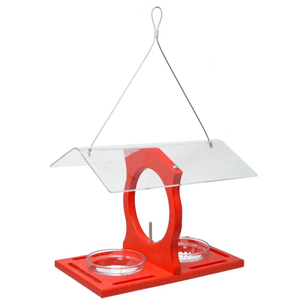 Recycled Plastic Double Bowl Feeder