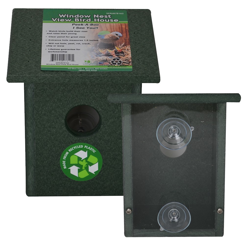Recycled Plastic Nest View Window Bird House