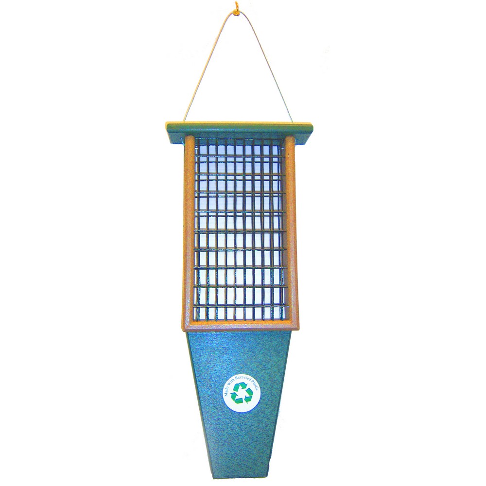 Double Suet Feeder Hunter Green Driftwood