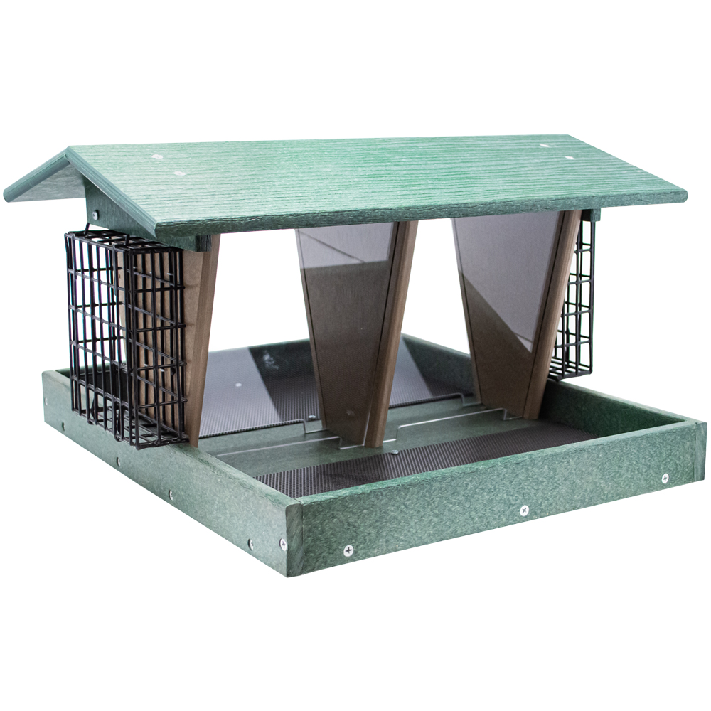 Large Double Hopper Feeder in Hunter Driftwood
