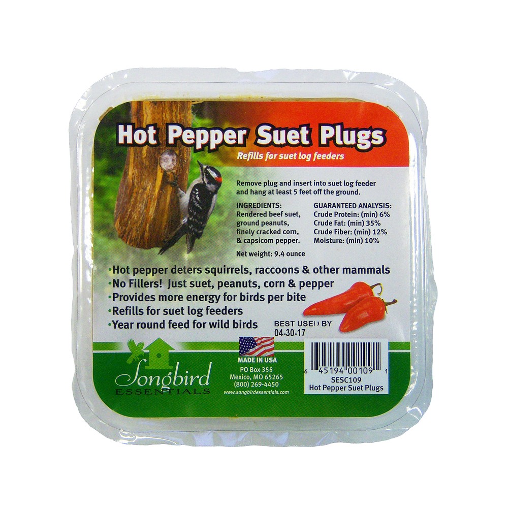 Songbird Suet Plugs Hot Pepper