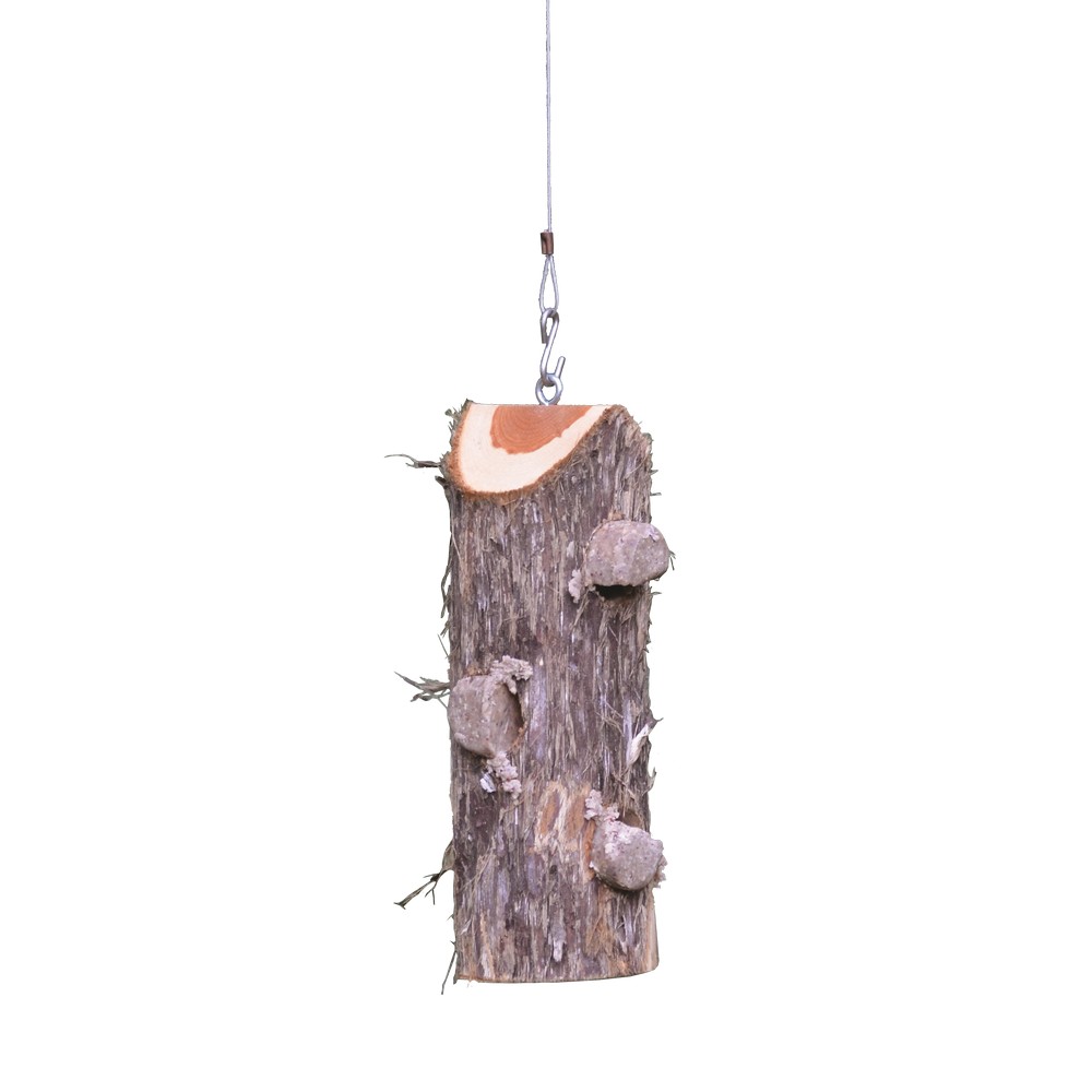 3 Plug Suet Log Feeder Without Perches