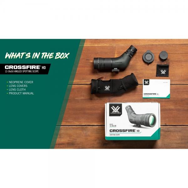 Crossfire HD 12-36 x 50 Angled Spotting Scope