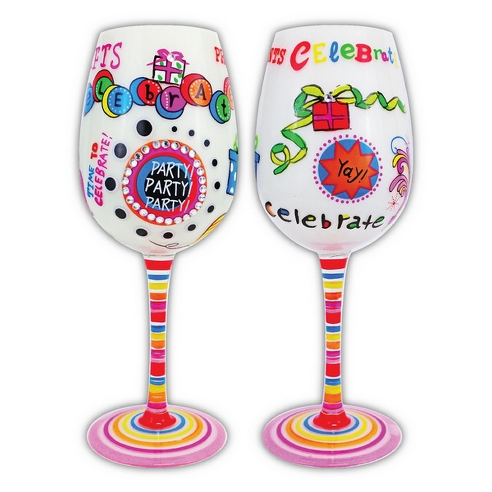 Wine Glass Time to Celebrate