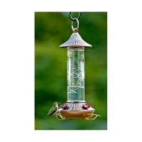 14 oz. Embossed Glass Hummingbird Feeder