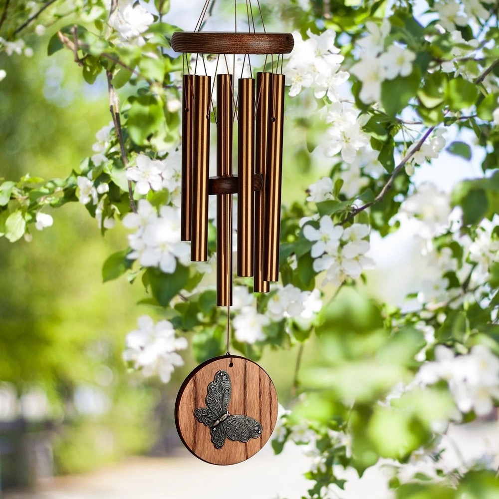 Habitats Chime Teak Butterfly